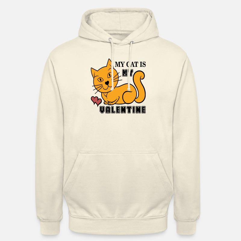 Mon chat est mon Valentin - Sweat-shirt à capuche unisexe - vanille