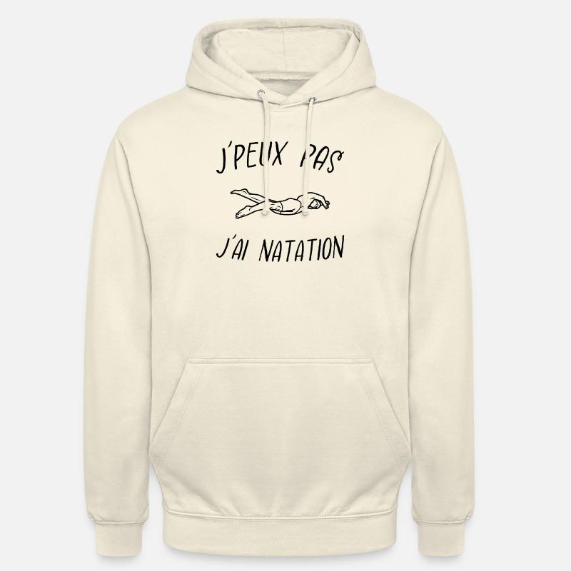 j'peux pas j'ai natation - Sweat-shirt à capuche unisexe - vanille