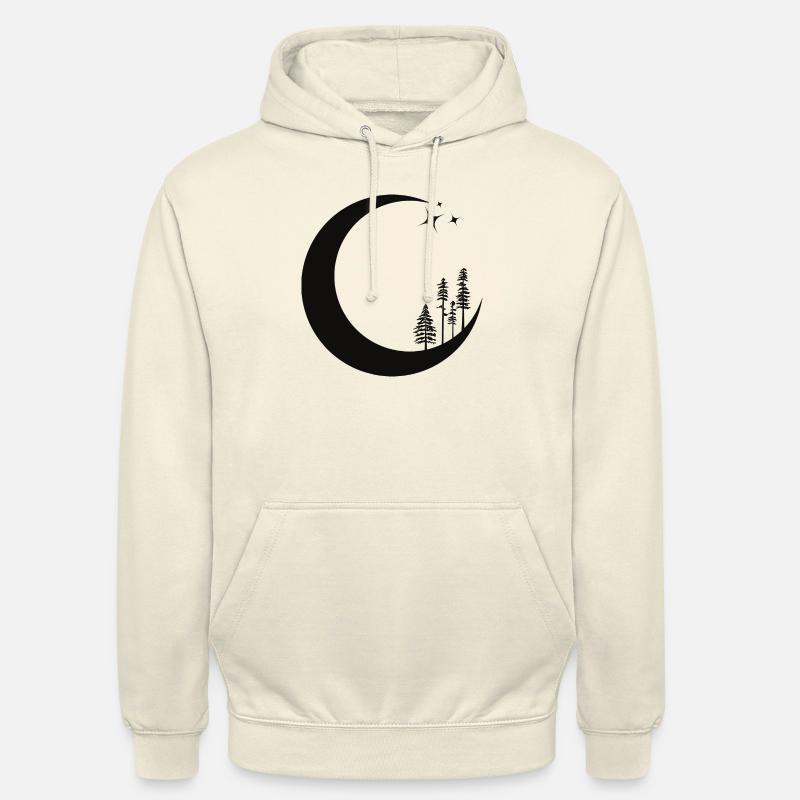 Lune Céleste pins arbre - Sweat-shirt à capuche unisexe - vanille