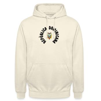 République dominicaine - Sweat-shirt à capuche unisexe - vanille - Devant - Alina (178cm) & Michal (187cm)