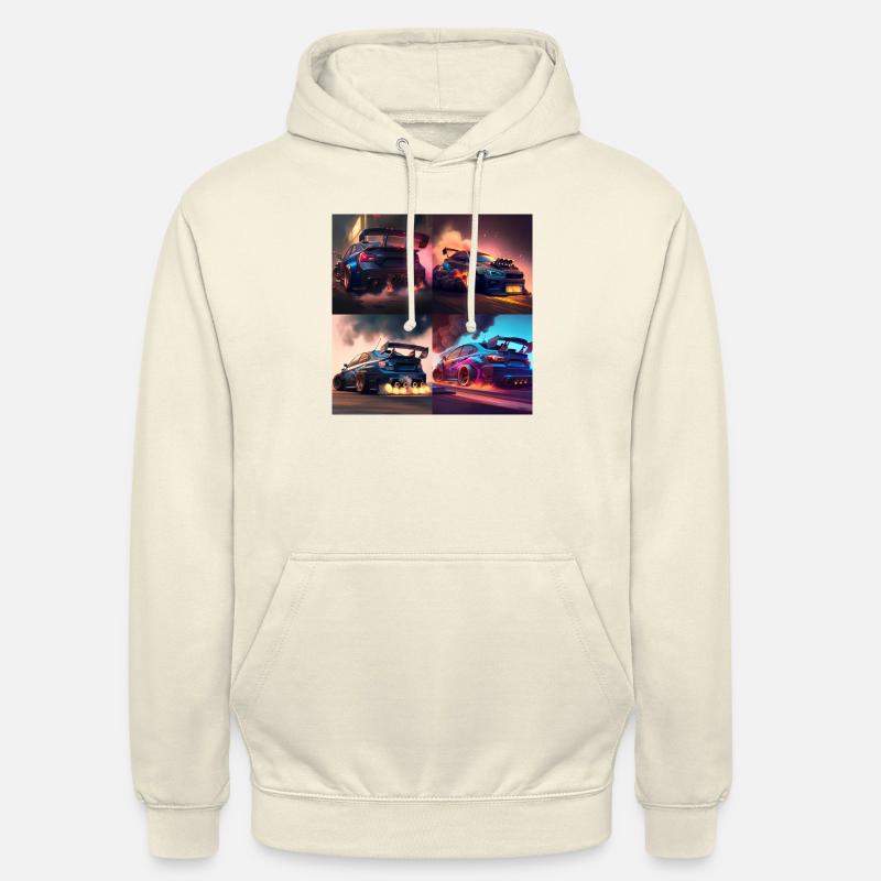 L’amour des voitures de rallye. - Sweat-shirt à capuche unisexe - vanille
