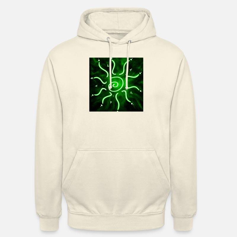 SOLEIL VERT CHAUD - Sweat-shirt à capuche unisexe - vanille
