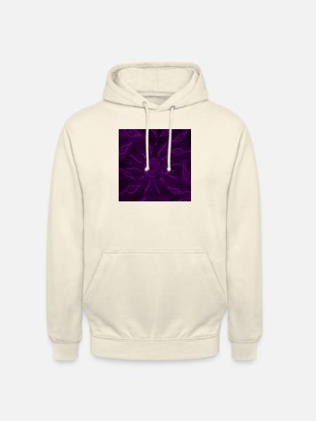 SUN AND PURPLE FLOWERS - Unisex Hoodie - vanilla
