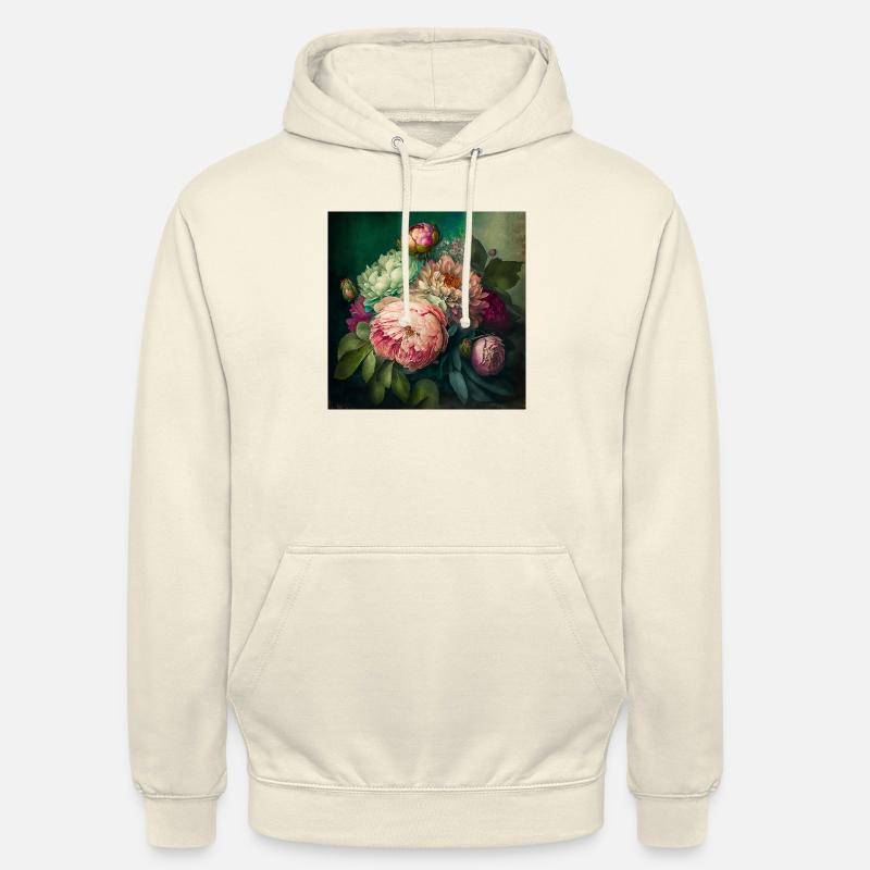 Conception florale15 - Sweat-shirt à capuche unisexe - vanille