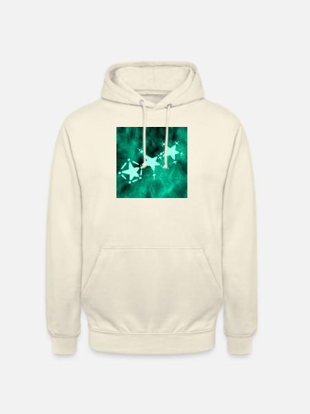 THREE BLUE STARS - Unisex Hoodie - vanilla