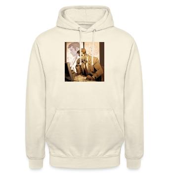Comic picture of a spy spying on john constantine - Unisex Hoodie - vanilla - Front - Alina (178cm) & Michal (187cm)