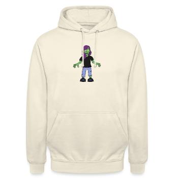 Goth Zombie - Unisex Hoodie - Vanille-Milchshake - Vorne - Alina (178cm) & Michal (187cm)