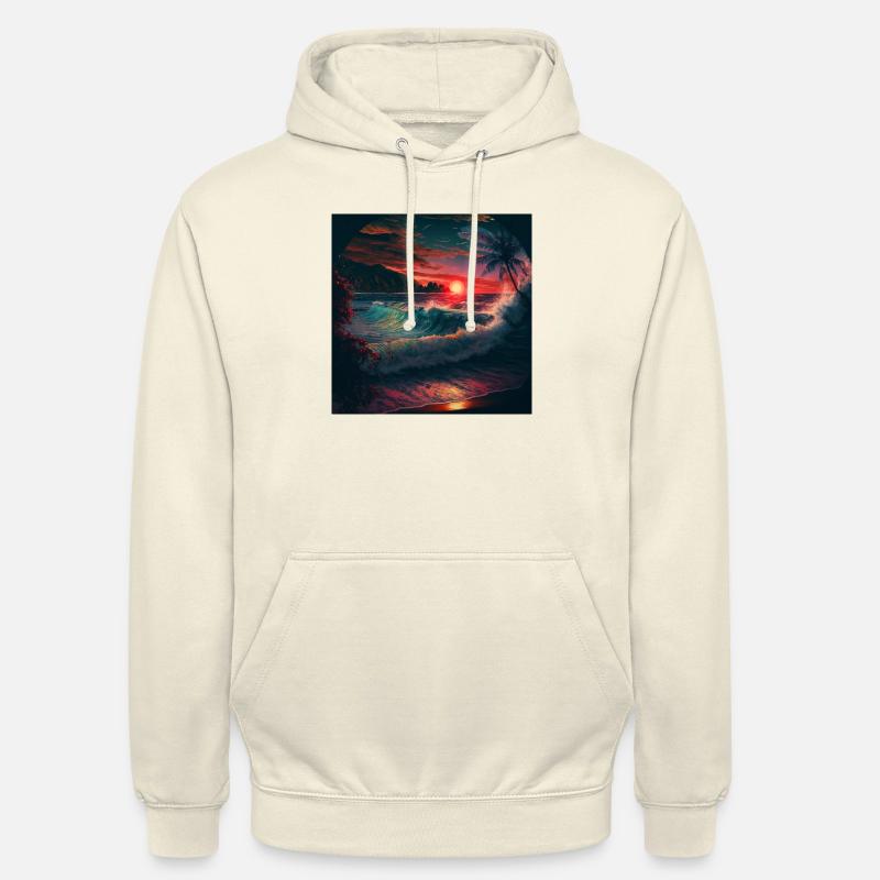 Ocean sunset waves - Unisex Hoodie - Vanille-Milchshake