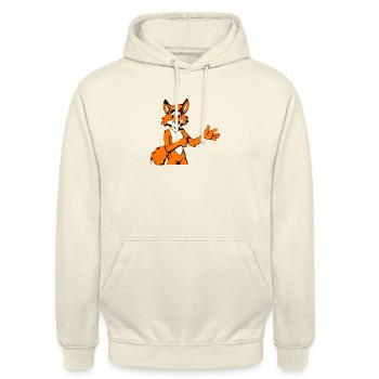 Herr Renardo - Unisex Hoodie - Vanille-Milchshake - Vorne - Alina (178cm) & Michal (187cm)