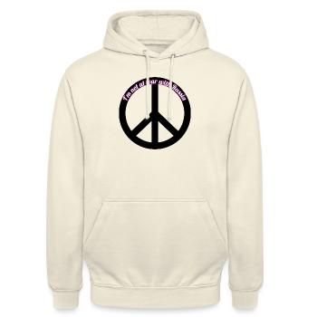Deutsch Russische Freundschaft - Unisex Hoodie - Vanille-Milchshake - Vorne - Alina (178cm) & Michal (187cm)