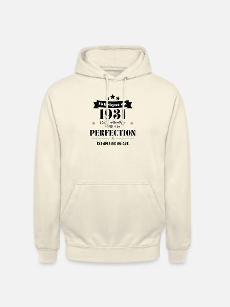 fabriqué en 1931 - Sweat-shirt à capuche unisexe - vanille