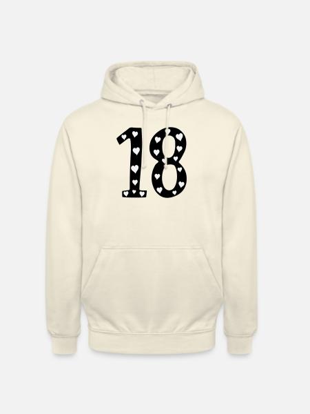 18 Birthday Heart - Unisex Hoodie - vanilla