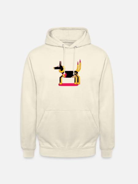 Zazou the wolf dog - Unisex Hoodie - vanilla
