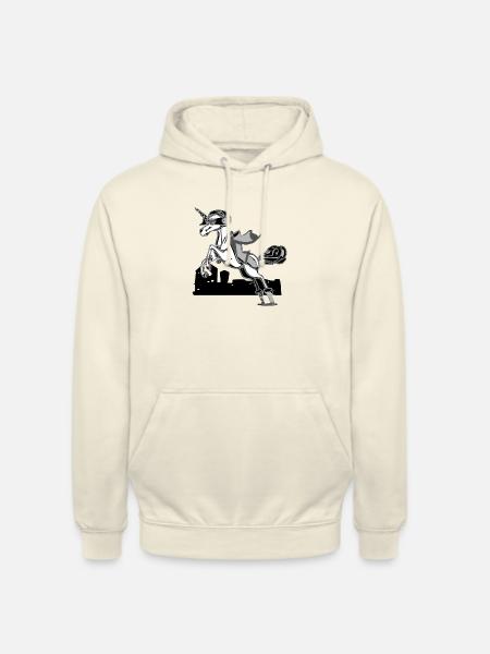 Das maskierte Einhorn - Unisex Hoodie - Vanille-Milchshake