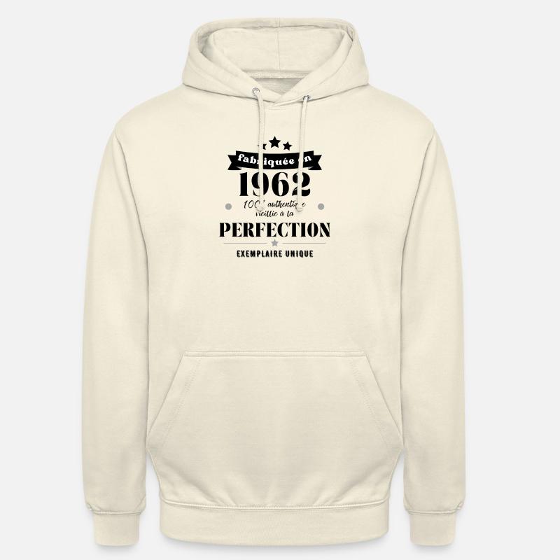 fabriquée en 1962 - Sweat-shirt à capuche unisexe - vanille