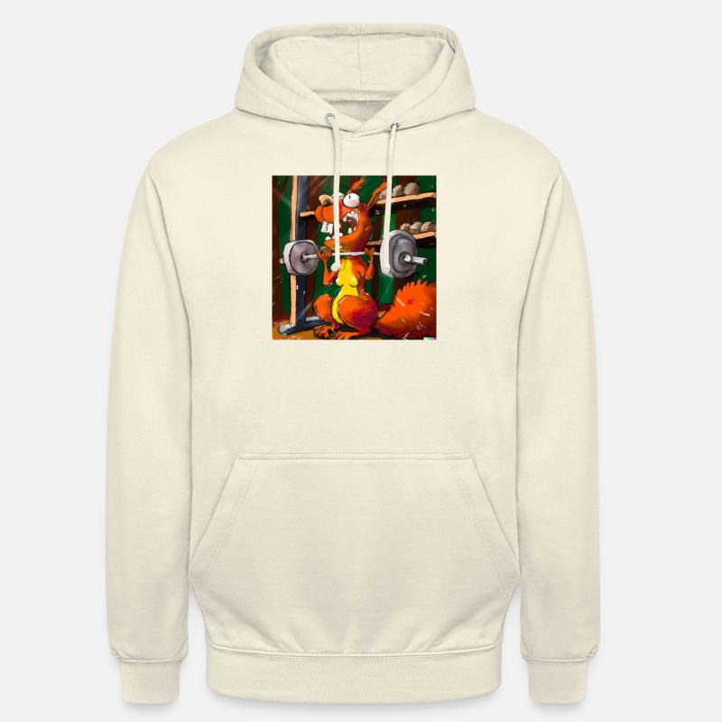 SQRRLD - Squirrel's Bench Press Accident 04 - Unisex Hoodie - Vanille-Milchshake