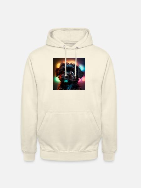 A dog and its reflections - Unisex Hoodie - vanilla