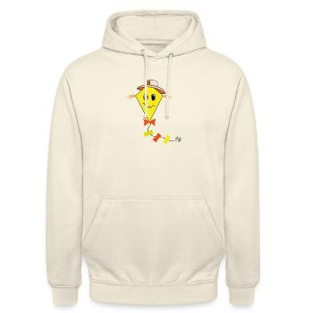 Drachen steigen - Unisex Hoodie - Vanille-Milchshake - Vorne - Alina (178cm) & Michal (187cm)