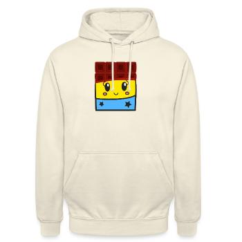 Kawaii Chocolate Bar - Unisex Hoodie - vanilla - Front - Alina (178cm) & Michal (187cm)