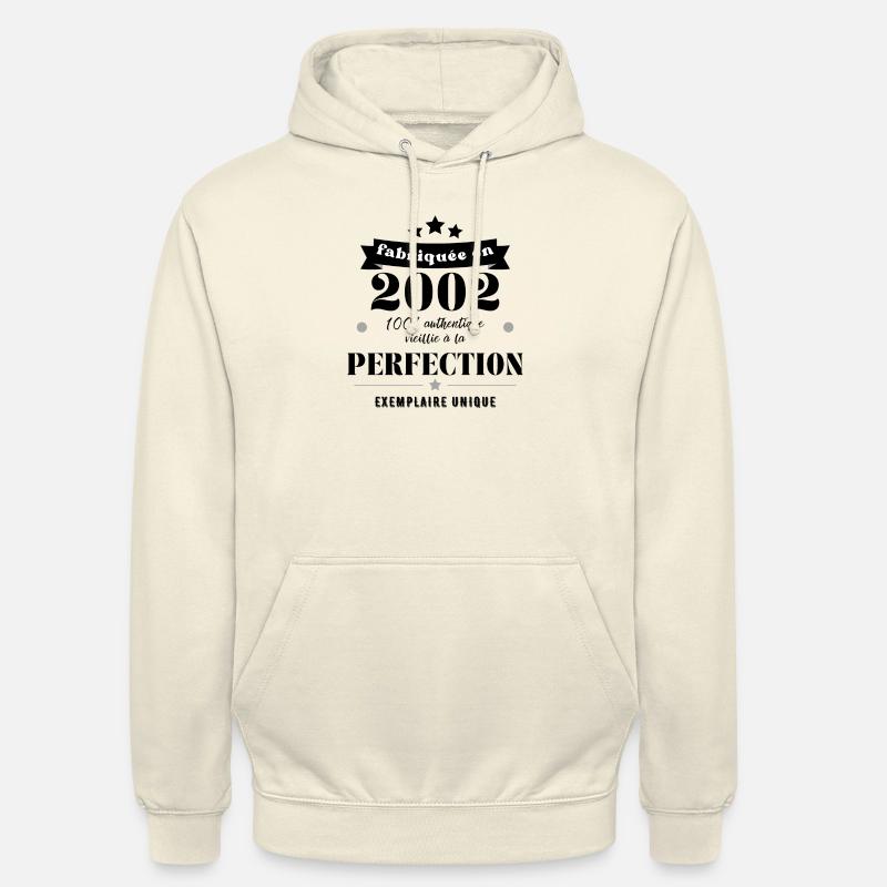 fabriquée en 2002 - Sweat-shirt à capuche unisexe - vanille