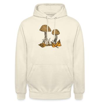 Pilze - Unisex Hoodie - Vanille-Milchshake - Vorne - Alina (178cm) & Michal (187cm)