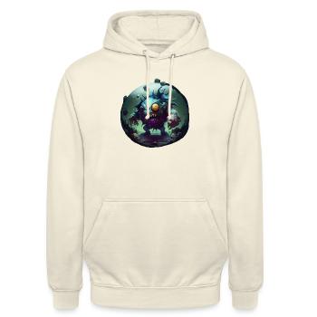Monstre Digital - Sweat-shirt à capuche unisexe - vanille - Devant - Alina (178cm) & Michal (187cm)
