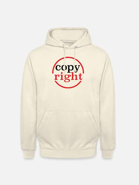 COPYRIGHT - Sweat-shirt à capuche unisexe - vanille
