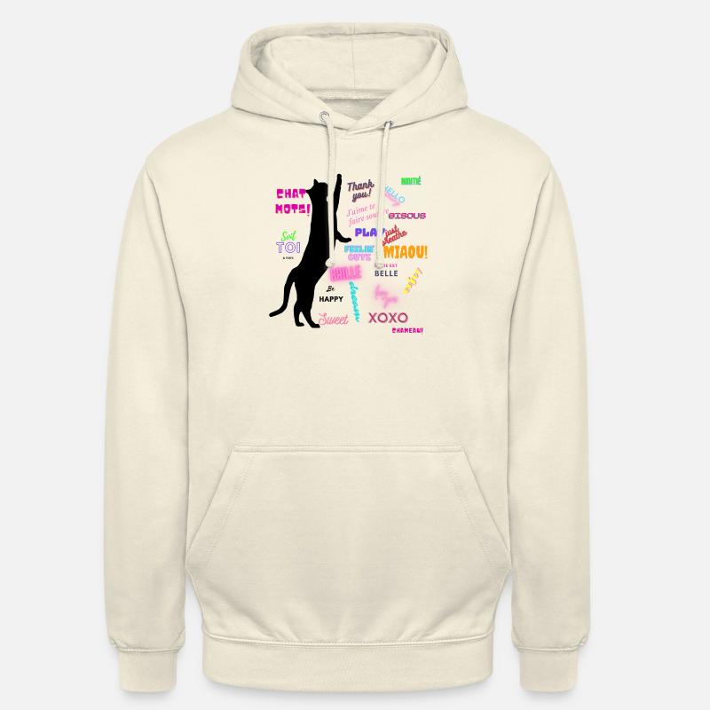 Chat mots - Sweat-shirt à capuche unisexe - vanille