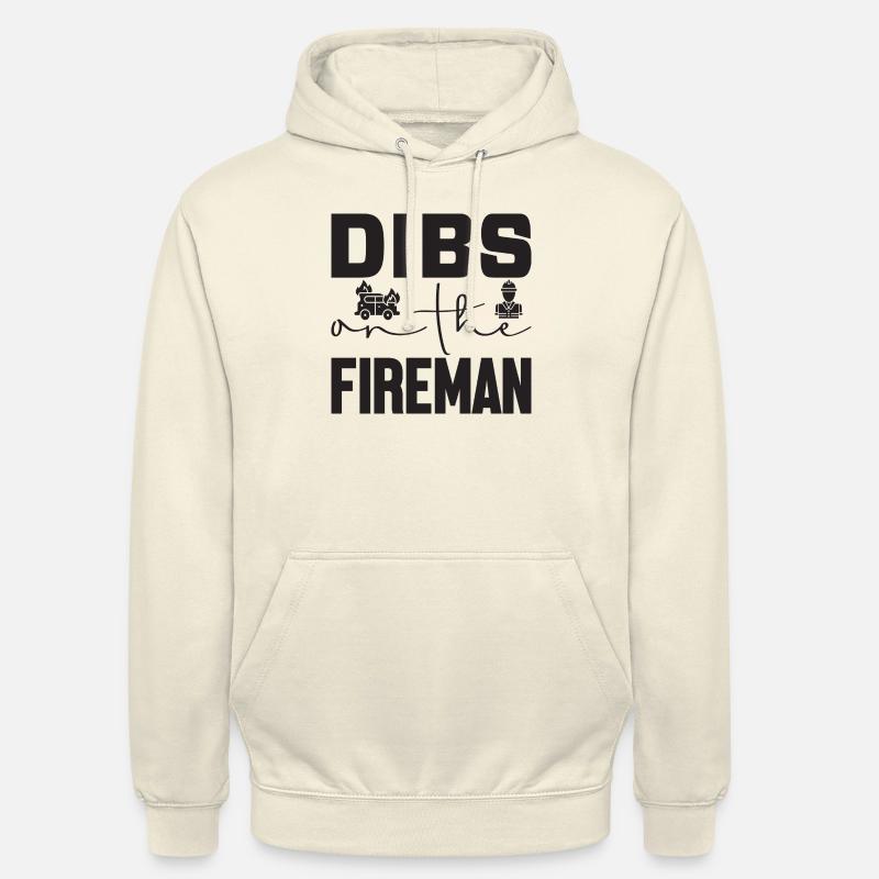 Dibs sur le pompier - Sweat-shirt à capuche unisexe - vanille