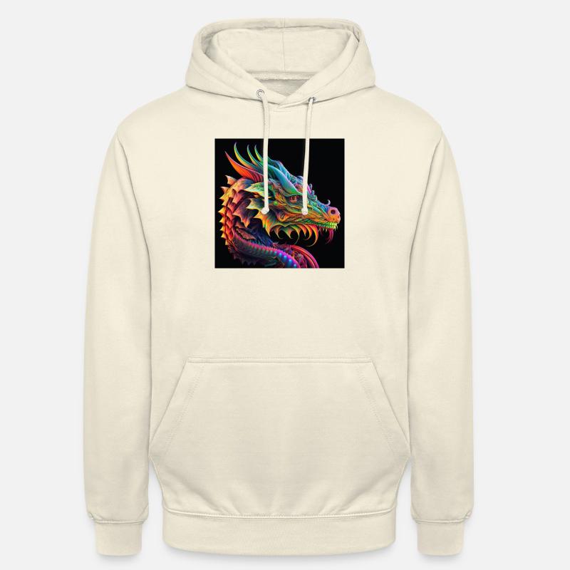 Farbiger Drache, einzigartiges Design - Unisex Hoodie - Vanille-Milchshake