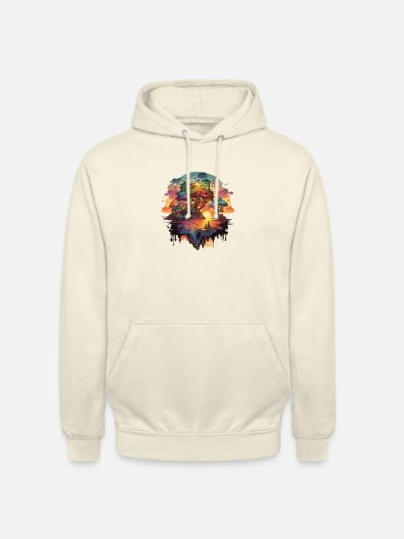 Waldmotiv - Wald - Insel - Logo - Unisex Hoodie - Vanille-Milchshake
