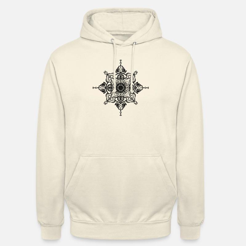 Mandala Snowflake Muster Geometrisch - Unisex Hoodie - Vanille-Milchshake