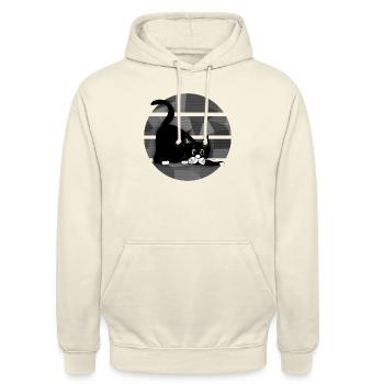 Cat - Unisex Hoodie - vanilla - Front - Alina (178cm) & Michal (187cm)