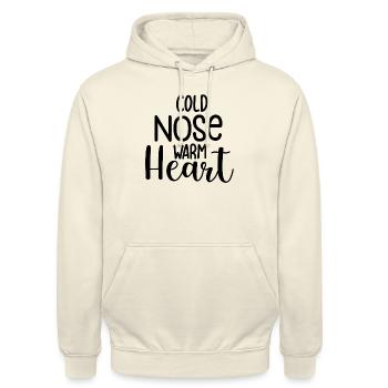 Cold Nose Warm Heart - Unisex Hoodie - Vanille-Milchshake - Vorne - Alina (178cm) & Michal (187cm)