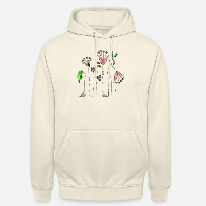 Fleur - Sweat-shirt à capuche unisexe - vanille
