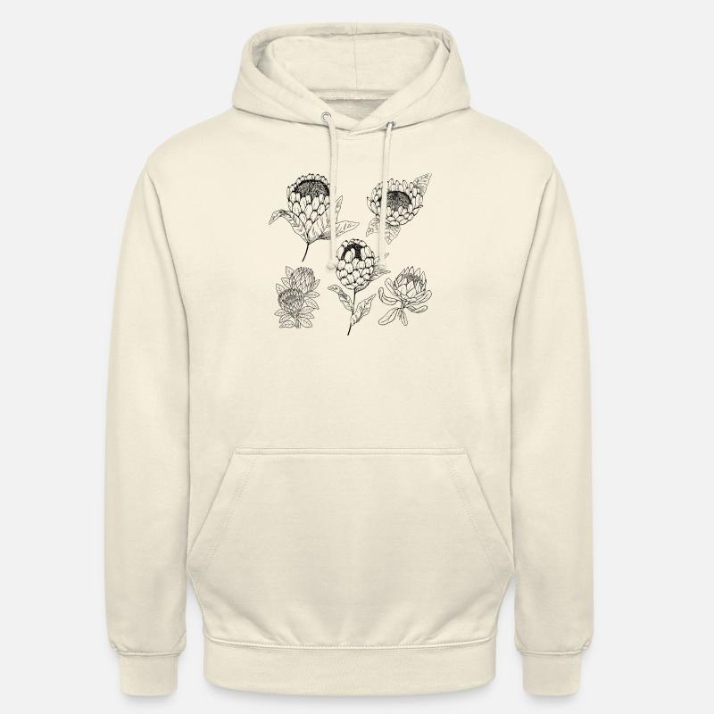Protea-Blütengruppe - Unisex Hoodie - Vanille-Milchshake