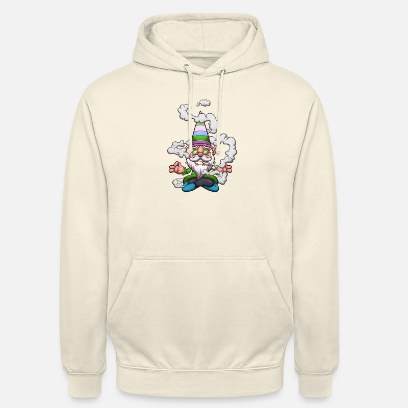 Funny Gnome Smoking A Joint - Unisex Hoodie - vanilla