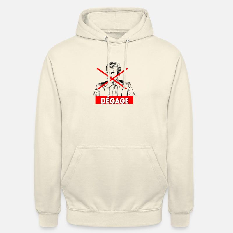 Macron dégage - Sweat-shirt à capuche unisexe - vanille
