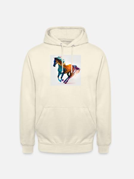 Fiery horse n°13 - Unisex Hoodie - vanilla