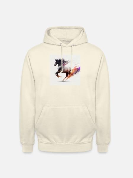 Fiery horse n°10 - Unisex Hoodie - vanilla