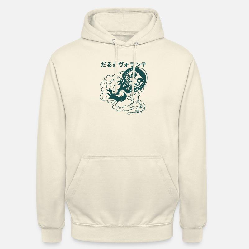 DarumaVolante (version N&B) - Sweat-shirt à capuche unisexe - vanille