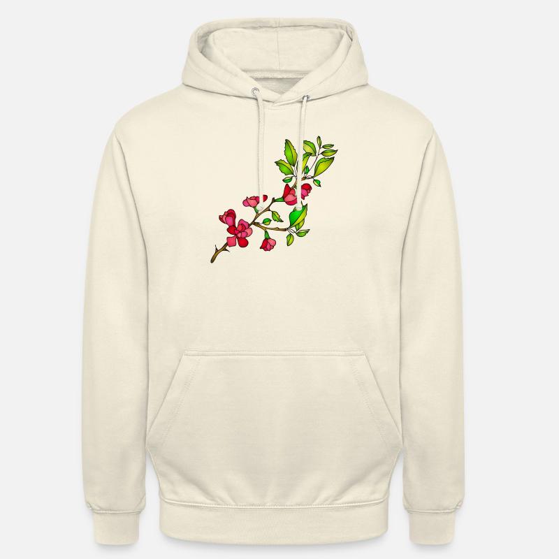 Fleur - Sweat-shirt à capuche unisexe - vanille