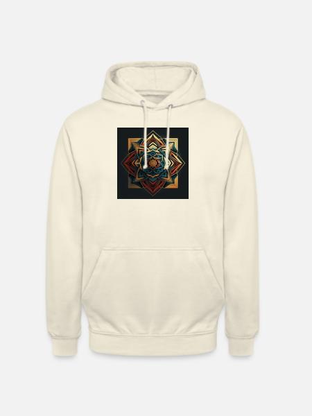 Design géométrique - Sweat-shirt à capuche unisexe - vanille
