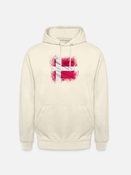 Tanska kööpenhamina tanskan skandinaavinen lippu dansk - Unisex-huppari - vaniljapirtelö