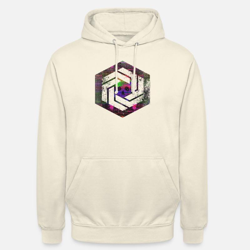 hexagon programming programmer coding geometric - Unisex Hoodie - vanilla