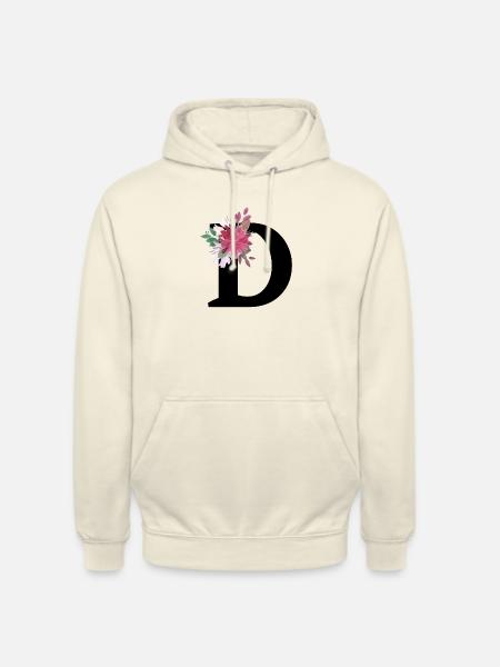 Floral Letter - Unisex Hoodie - vanilla