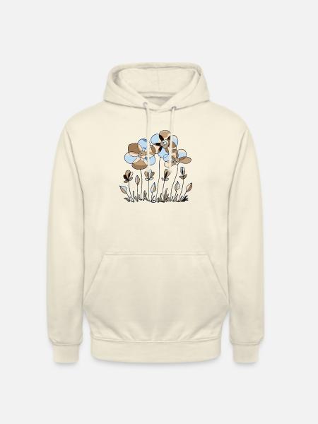 Fleur - Sweat-shirt à capuche unisexe - vanille