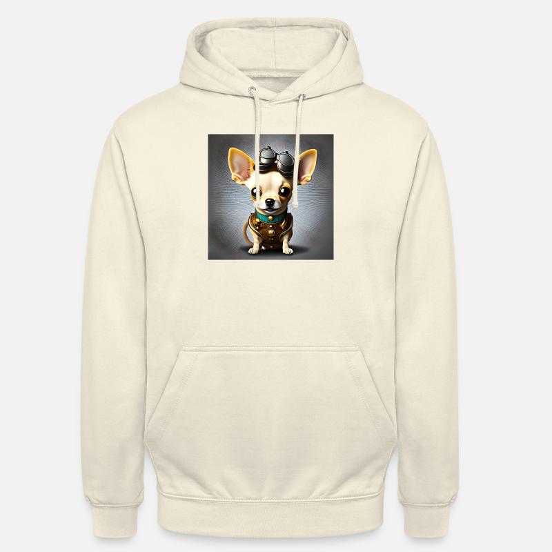 Chihuahua Puppy Steampunk - Sweat-shirt à capuche unisexe - vanille