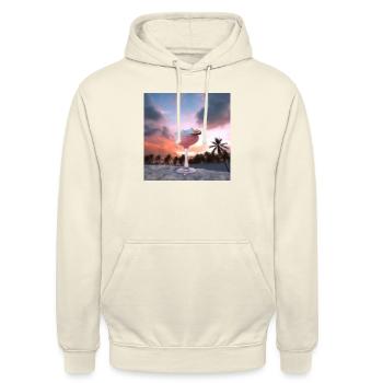 Cocktail 1 Cadeau - Sweat-shirt à capuche unisexe - vanille - Devant - Alina (178cm) & Michal (187cm)