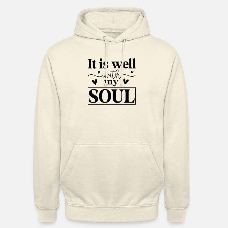 C’est bien avec mon âme - Sweat-shirt à capuche unisexe - vanille